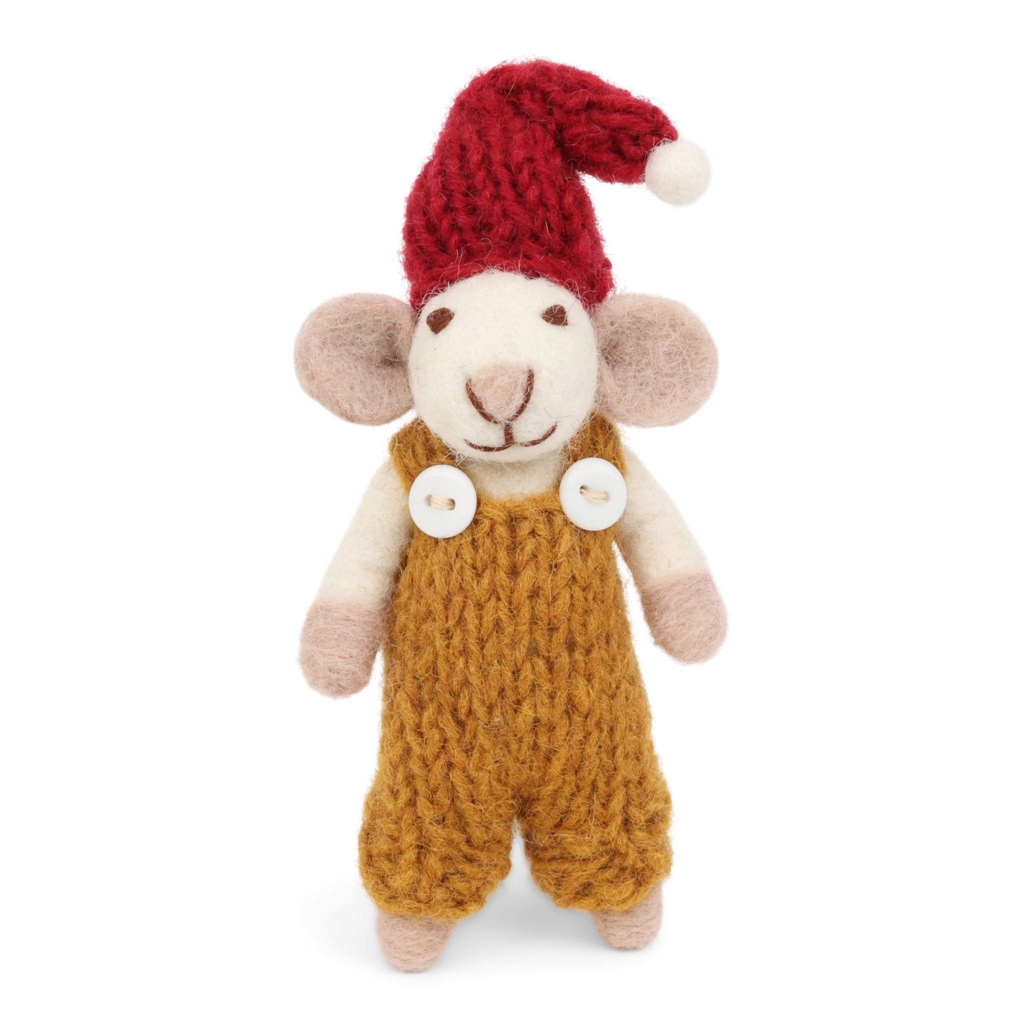 Christmas Figurine - Winter Mouse with Santa Hat